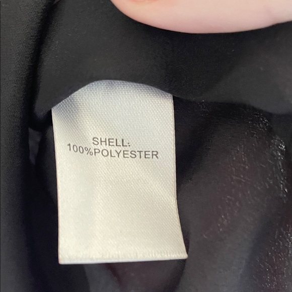 Finity Black Ruffle Front Dressy Blouse - Picture 3 of 9